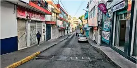  ?? ?? DESOLADO. Comercios de la capital de Guerrero cerraron sus puertas ante la insegurida­d y la falta de transporte.