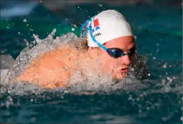  ?? AFP ?? Den franske svømmer Marie Wattel under traening i Marseille før sommerens OL i Paris. Foto: Nicolas Tucat/