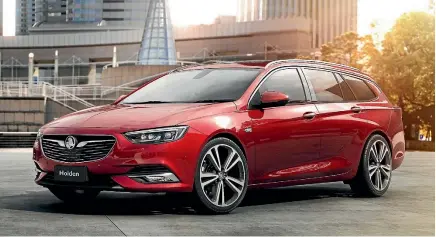  ??  ?? Got the grille, almost ready to go: next-generation Opel Insignia wagon will be the 2018 Holden Commodore Sportwagon.