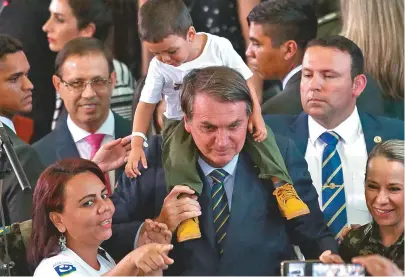  ?? GABRIELA BILO / ESTADAO ?? Presidente Jair Bolsonaro participou de Solenidade de Passagem de Comando da Operacao Acolhida