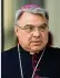  ??  ?? Vescovo Marcello Semeraro, 70 anni