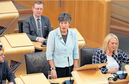  ?? Picture: Andrew Cowan/Scottish Parliament. ?? Liz Smith said she will raise concerns with John Swinney.