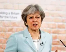  ?? - Reuters file photo ?? NEGOTIATIO­NS IN FINAL STAGE: Britain’s Prime Minister Theresa May said her government was working “extremely hard” to save a deal, telling officials of London’s financial district that negotiatio­ns “are now in the endgame”.