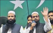  ?? AFP FILE ?? Hafiz Saeed (right) at a rally in Lahore.