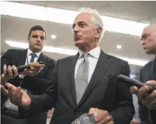  ?? J. Scott Applewhite / Associated Press ?? Sen. Bob Corker, R-Tenn., called the White House “an adult day care center” after President Trump attacked him.