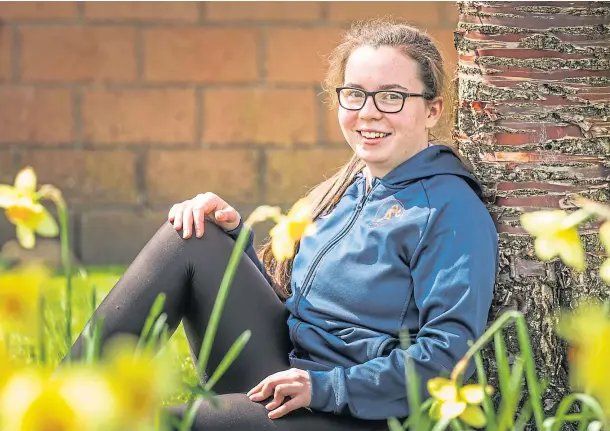  ??  ?? TOP SPOT: Freya Howgate of Perth threw a personal best in the shot put at the British Athletics event in Coventry. Picture by Mhairi Edwards.