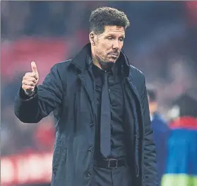  ?? FOTO: GETTY ?? Diego Pablo Simeone no pudo acabar el partido ante el Sevilla en Copa