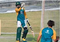  ?? AFP ?? Babar Azam during a practice session in Rawalpindi. —