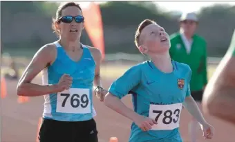  ??  ?? Mags Nugent (769) running in the 800m at the Summer Graded Series.