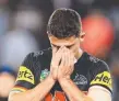  ??  ?? Nathan Cleary is dejected.