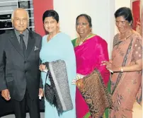  ??  ?? EASTERN FLAIR: Guests, from left, Rajoo and Dolly Ramosamy, Sathi Pillay and Pashpa Moodaley attended The Herald GMSA Citizen of the Year 2016 awards last weekend