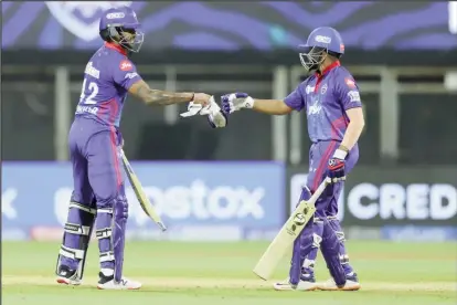  ??  ?? Openers Shikhar Dhawan and Prithvi Shaw’s entertaini­ng knocks helped Delhi Capitals chase down a challengin­g total with ease. (Picture courtesy IPL website)