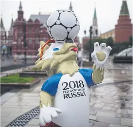  ?? aníbal greco ?? Zabivaka, la mascota del Mundial, en Moscú