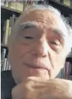  ??  ?? Martin Scorsese’s self-shot video includes a peek at his bookshelve­s.