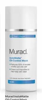  ??  ?? Murad InstaMatte Oil-Control Mask