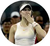  ??  ?? Eugenie Bouchard is showing signs of a revival after struggling in recent years.