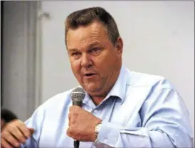  ?? MATTHEW BROWN — THE ASSOCIATED PRESS FILE ?? U.S. Sen. Jon Tester addresses fellow Democrats at a campaign rally in Billings, Mont.
