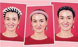  ??  ?? High street headbands from Asos, H&M and Zara. Photograph: Graeme Robertson/The Guardian