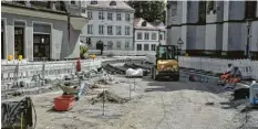  ?? Foto: Piet Bosse ?? In der Domkurve wird derzeit gebaut. Mehrere Wochen sollen die Arbeiten dauern. Händler befürchten deshalb Einbußen.