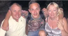  ??  ?? l●Martyn Hett with dad Paul and stepmum Kath