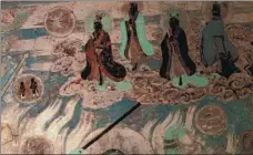  ?? PROVIDED TO CHINA DAILY ?? The Yuan Dynasty (1271-1368) mural from Cave 61 depicts ecliptical signs, with some resembling Western descriptio­ns of zodiac constellat­ions, such as Scorpius and Gemini.