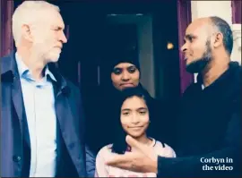  ?? PHOTO: TWITTER ?? Corbyn in the video