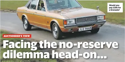  ??  ?? Would you pay £20k for a Granada?