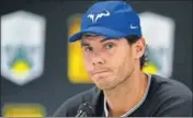  ??  ?? Rafael Nadal hopes he recovers from the knee injury in time.