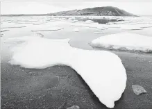  ?? JEFF MCINTOSH THE CANADIAN PRESS ?? As ice melts in the Arctic, more ships bring tourists. Ships do not discharge sewage, but water with soaps and chemicals is concerning.