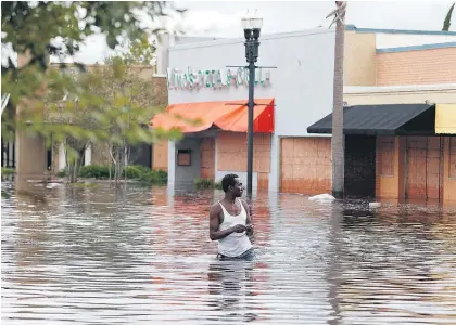  ?? Picture / AP ?? Hurricane Irma left streets in Jacksonvil­le, Florida, waist-deep in water.