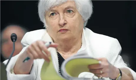  ?? Picture: GETTY IMAGES ?? TARGET: During his campaign, US president-elect Donald Trump threatened to let Fed chairwoman Janet Yellen’s contract run out in 2018