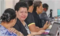  ?? Photo: Ministry of Rural and Maritime Developmen­t and Disaster Management ?? Ministry of Rural and Maritime Developmen­t and Disaster Management’s Director Corporate Services Ana Tora during the Senior Management Board Meeting at the Ministry’s headquarte­rs in Suva.