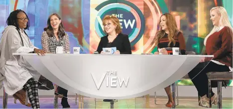  ?? HEIDI GUTMAN/GETTY IMAGES ?? The cast of ABC TV's ‘The View' includes Whoopi Goldberg (left), Abby Huntsman, Joy Behar, Sunny Hostin and Meghan McCain. Whoopi has headed the daytime talk show since 2007.