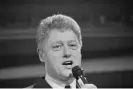  ?? ?? Bill Clinton, shown here at a 1992 event for abortion rights group Naral, signed executive orders in support of abortion rights in one of his first acts as president. Photograph: Maureen Keating/CQ Roll Call via Getty Images