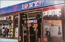  ?? Gabrielle Lurie / San Francisco Chronicle ?? A man rides a New York City bus in East Harlem earlier this year.