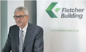  ??  ?? Fletcher Building chief executive Ross Taylor