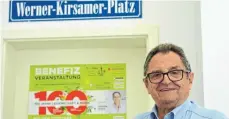  ?? FOTO: SCHNEIDER ?? Werner Kirsamer will „sein“Benefizkon­zert heuer auf jeden Fall über die Bühne bringen.