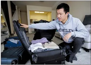  ?? AP ?? Leo Wang, a native of China who has been working at a technology firm in California, is looking for work outside the U.S. because the government has denied him renewal of his H-1B visa for skilled workers.