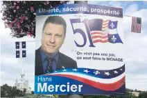  ??  ?? Hans Mercier is the leader of Parti 51, which wants Quebec to separate from Canada and join the U.S. as the 51st state.