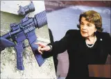  ?? MANUEL BALCE CENETA — THE ASSOCIATED PRESS ?? Sen. Dianne Feinstein speaks during a conference about gun legislatio­n on Capitol Hill in Washington on Wednesday.