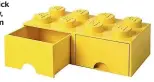  ??  ?? Lego storage brick drawer in yellow, $110, from Allium Interiors