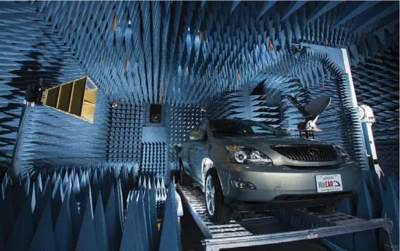  ?? UNIVERSITY OF WATERLOO PHOTOS ?? The University of Waterloo’s anechoic chamber is a $10-million soundproof isolation laboratory is used in the developmen­t of next-generation intelligen­t wireless communicat­ions.