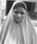  ??  ?? Fatima Shehu, 33, says hunger is one of their problems in the camp