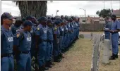  ?? PICTURE: SUPPLIED ?? Some of the 102 new police recruits to be deployed in Nyanga for the festive season.