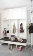  ??  ?? To keep the space uncluttere­d, items such as shoes demand closed space storage.