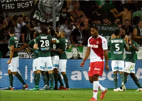  ?? (Photos AFP) ?? Sidibé et l’AS Monaco ont cédé face au réalisme des Verts.