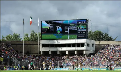  ??  ?? While the GAA has made some massive changes in recent years such as Hawkeye (above), it’s fair to say that on the subject of timekeepin­g there have been no such developmen­ts.