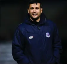  ??  ?? A dejected Tim Clancy following Drogheda’s defeat in Ballybofey.