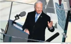  ?? SAUL LOEB / EP ?? Joe Biden, durante un momento de su discurso.