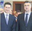  ??  ?? Božo Petrov i Andrej Plenković 16. 1. 2017. prije početka kraja